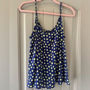 Blue and Yellow Polka Dot Cami